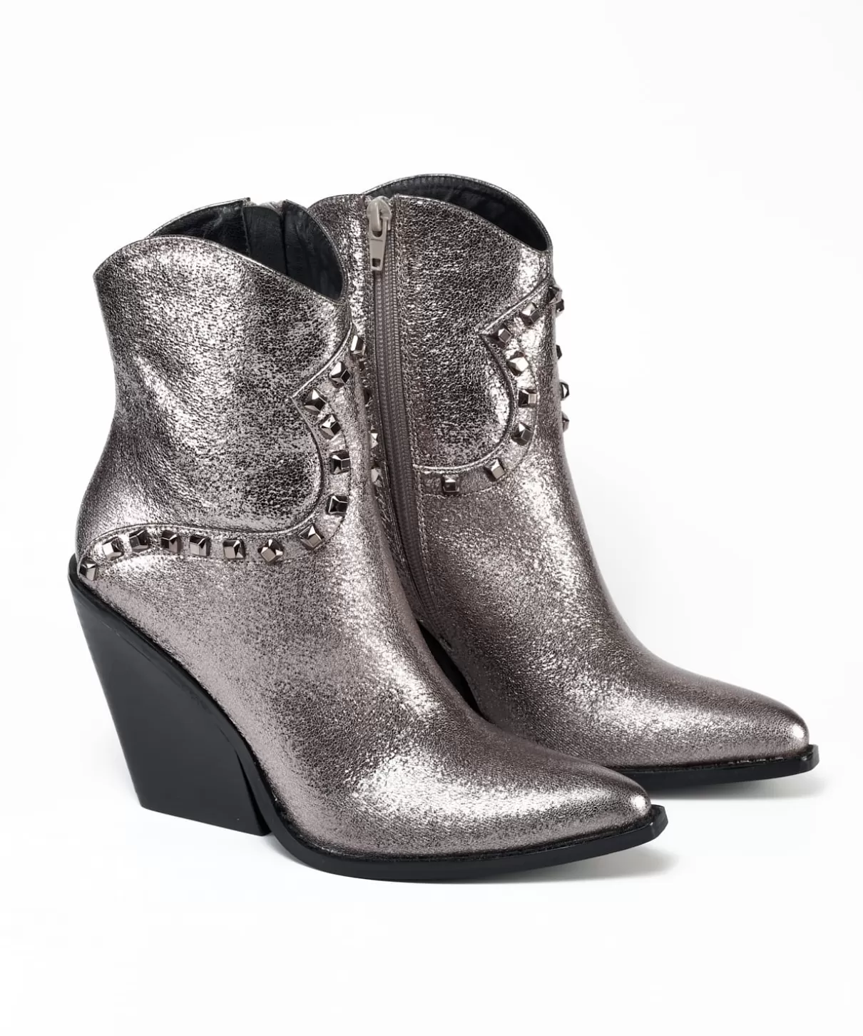 MARYPAZ Botines | Botin Cowboy Tachas Efecto